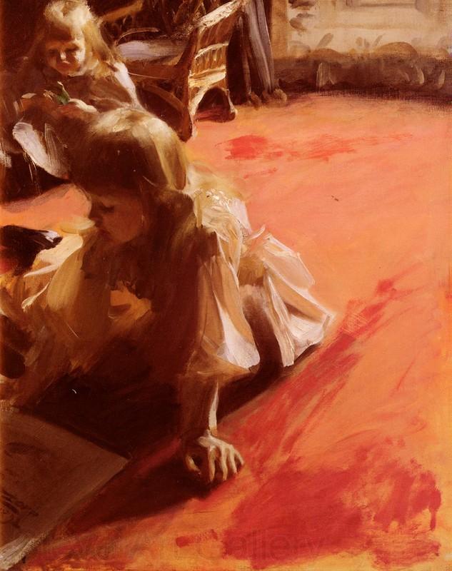 Anders Zorn A Portrait of the Daughters of Ramon Subercasseaux